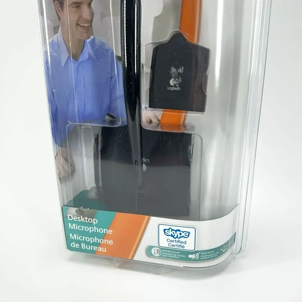 Logitech Black 3.5mm Connector Desktop Microphone 980240-0403 - BRAND NEW